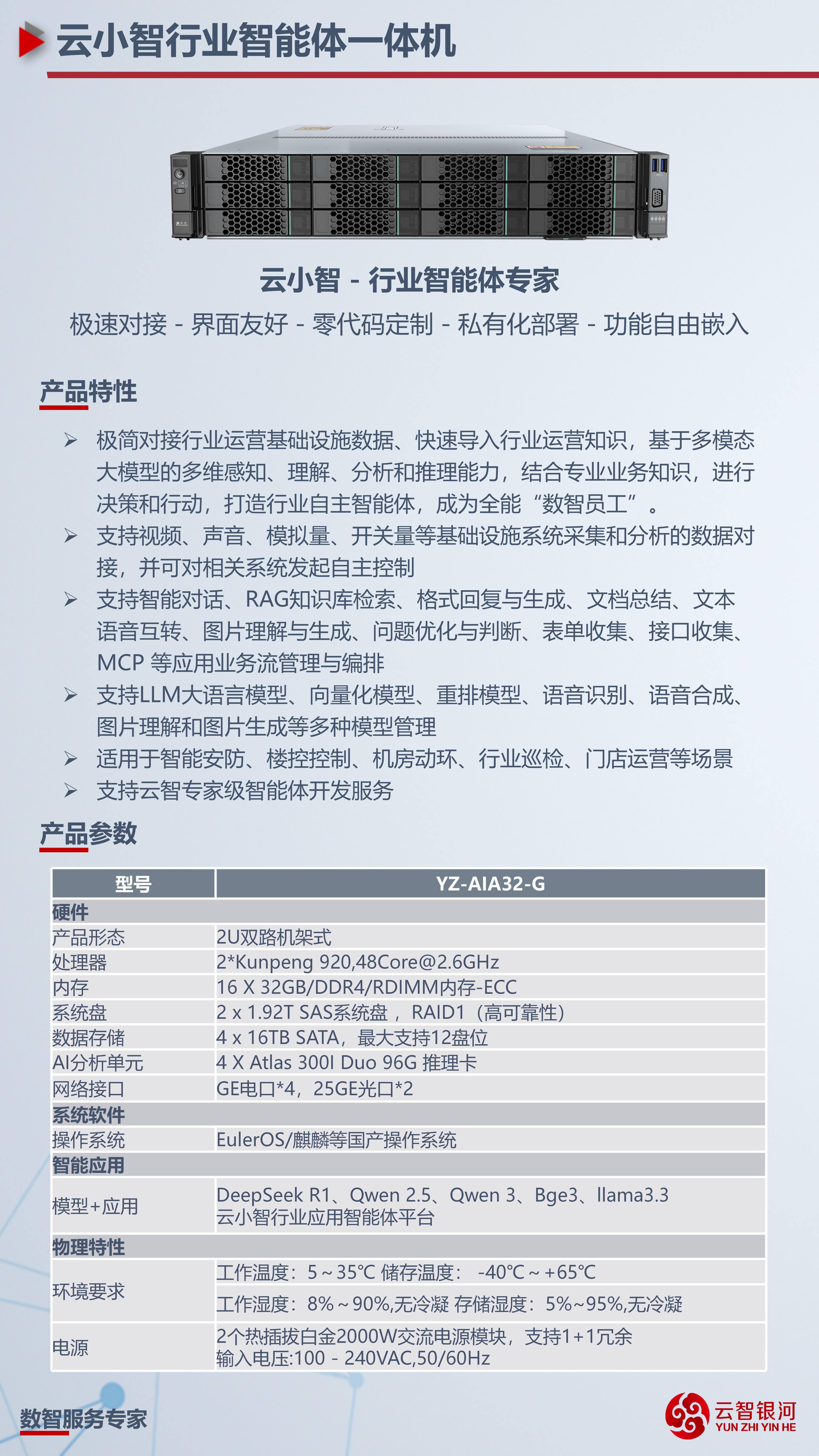 云小智行业智能体一体机详情